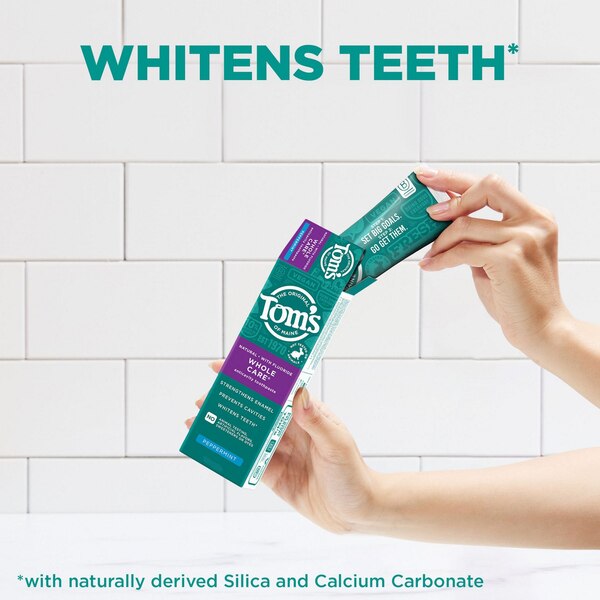 Tom's of Maine Whole Care Fluoride Anticavity Toothpaste, Peppermint