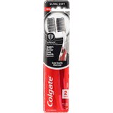 Colgate Gum Health Charcoal Toothbrush, Ultra Soft Bristle, 2 CT, thumbnail image