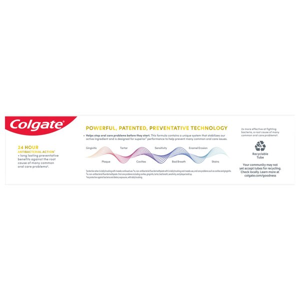 Colgate Total Active Prevention Toothpaste, Fresh Mint, 3.3 OZ
