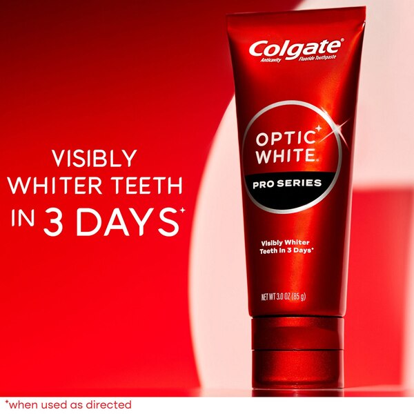 Colgate Optic White Pro Series Anticavity Fluoride Toothpaste with 5% Hydrogen Peroxide, Vividly Fresh, 3.0 OZ