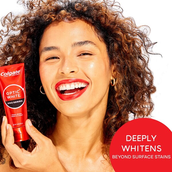 Colgate Optic White Pro Series Anticavity Fluoride Toothpaste with 5% Hydrogen Peroxide, Vividly Fresh, 3.0 OZ