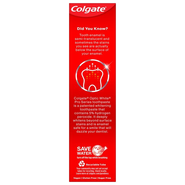 Colgate Optic White Pro Series Stain Prevention Toothpaste, 3 OZ, 2 CT