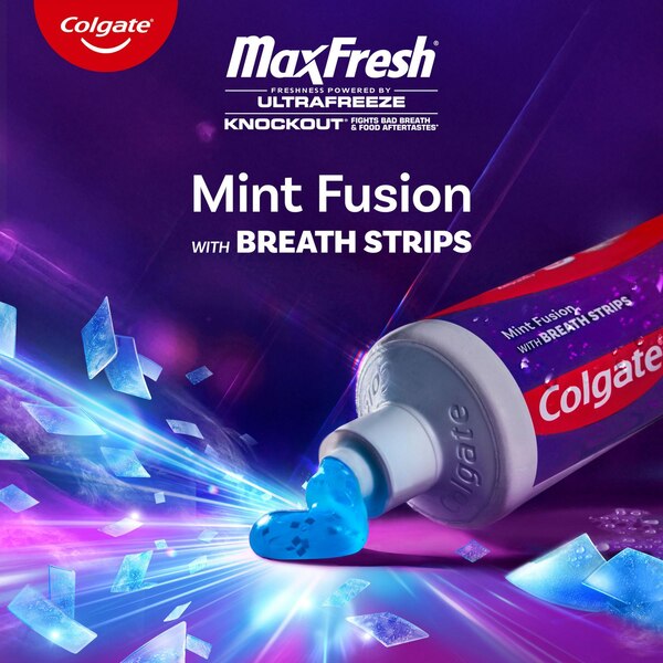 Colgate Max Fresh with Whitening Knockout Toothpaste, Mint Fusion, 6.3 OZ