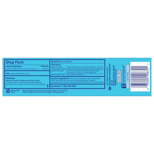 Colgate Max Clean SmartFoam with Whitening Toothpaste, Effervescent Mint, 6 OZ