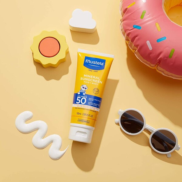 Mustela Baby & Family Mineral Sunscreen Lotion SPF 50 Broad Spectrum, 3.4 OZ