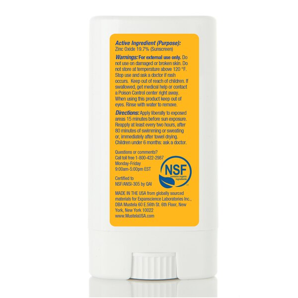 Mustela Baby & Family Mineral Sunscreen Stick SPF 50 Broad Spectrum, 0.6 oz