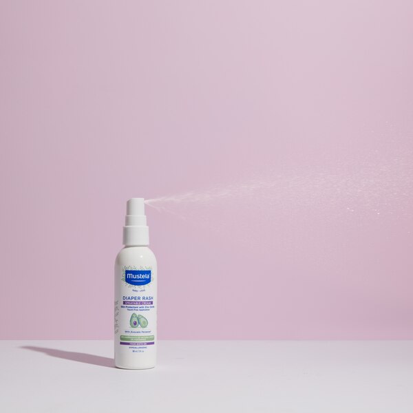 Mustela Spray Diaper Rash Cream for Baby's Bottom, Sprayable Skin Protectant, 3OZ
