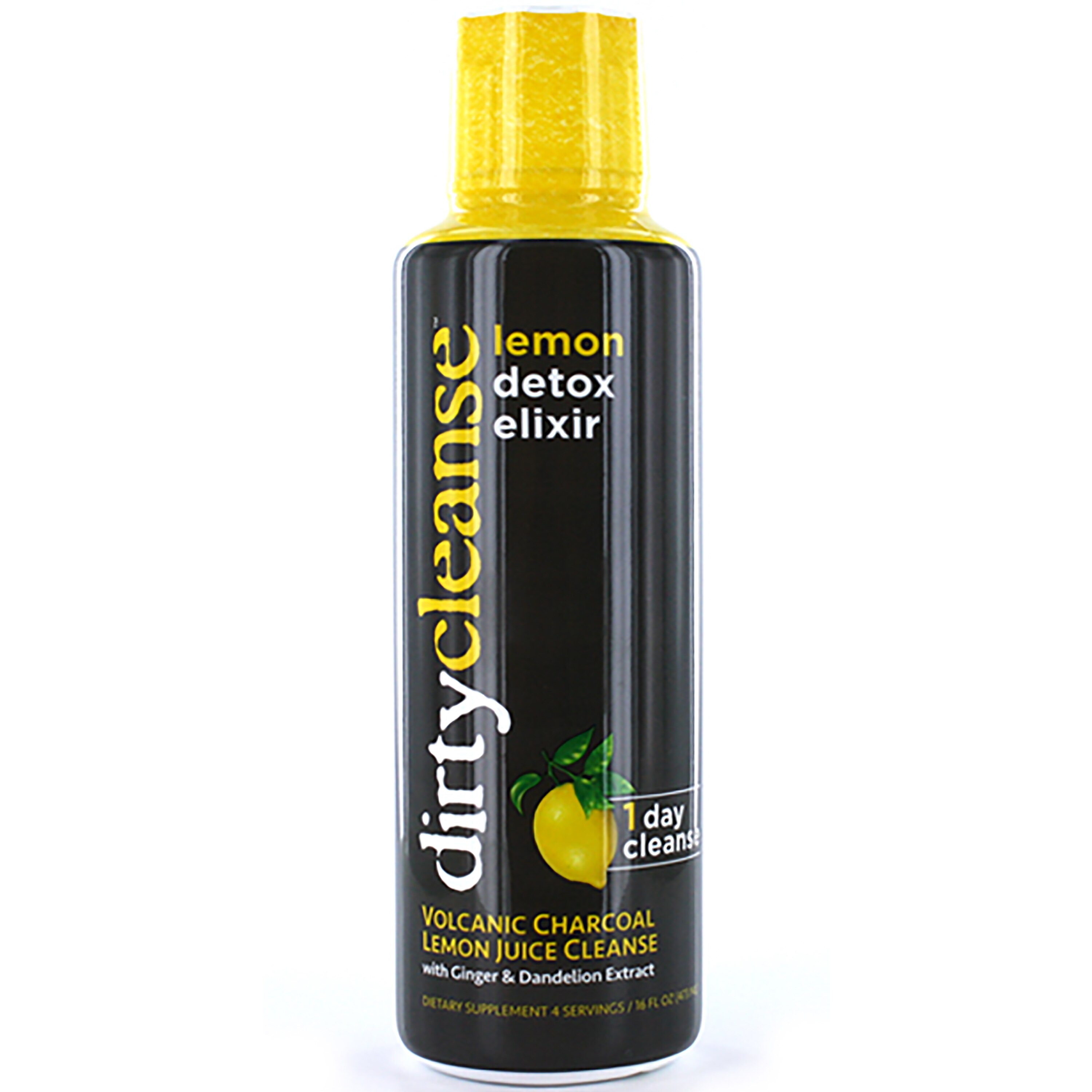 Dirtycleanse Lemon Detox Elixir, Volcanic Charcoal Lemon Juice Cleanse
