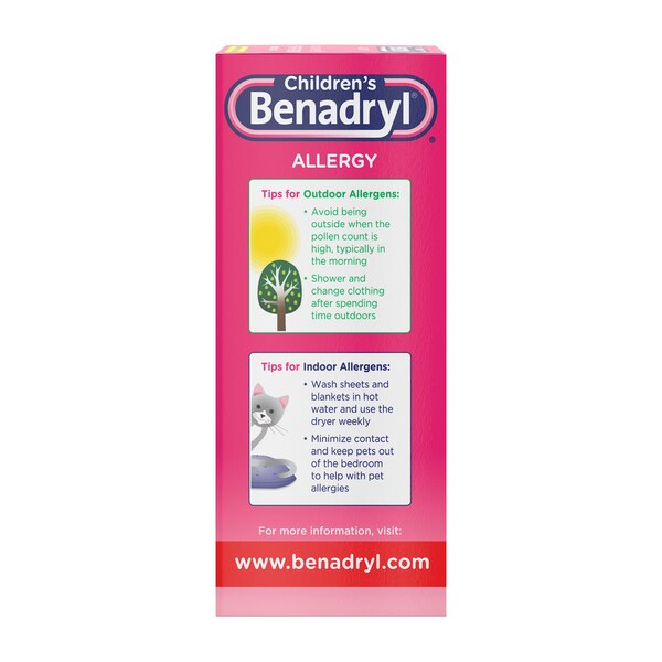 Benadryl Children's Allergy Antihistamine Liquid, Cherry, 8 OZ