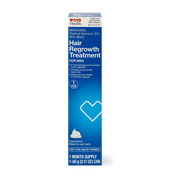 CVS Health Minoxidil Topical Aerosol, 5% (Foam) Hair Regrowth Treatment for Men