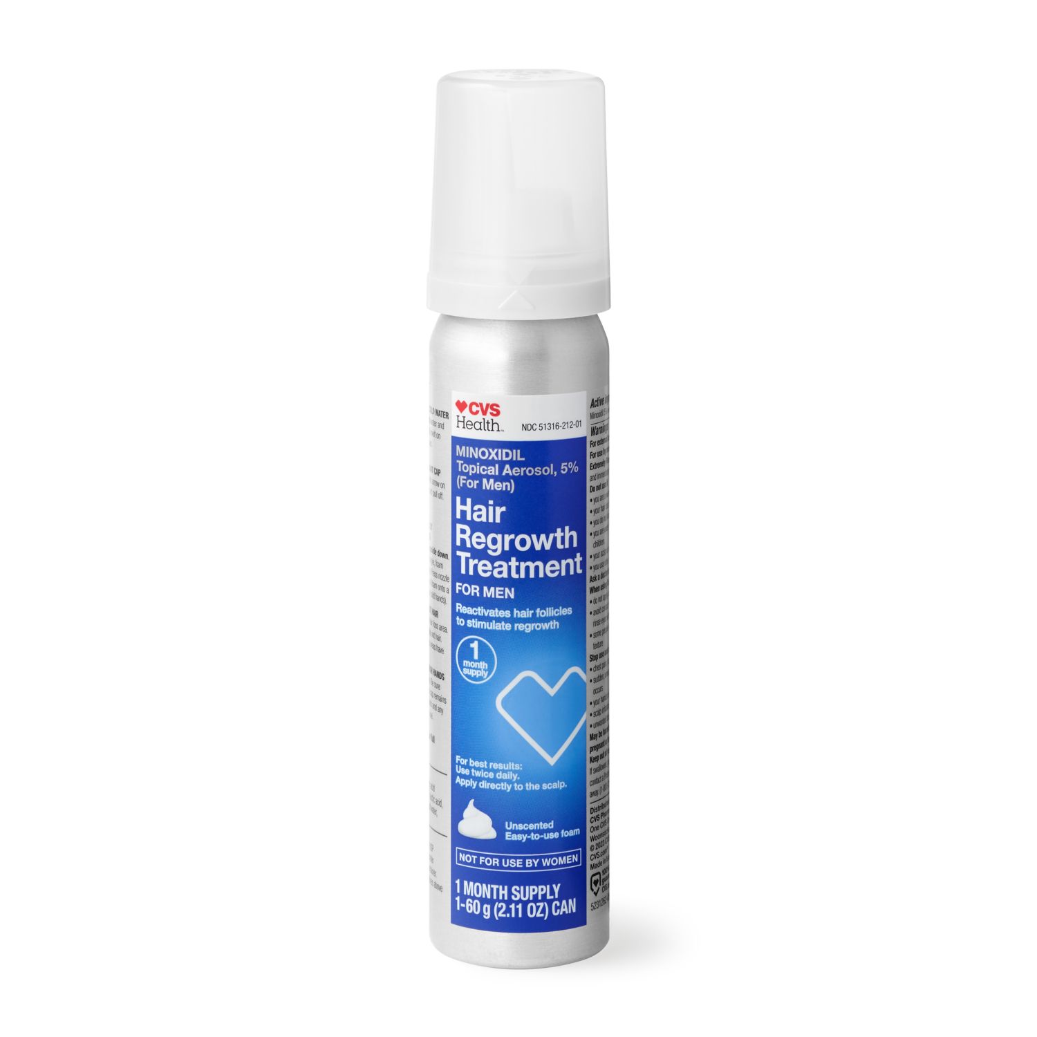CVS Health Men s 5 Minoxidil Foam Treatment for Hair Regrowth 1 Month Supply 2.11 oz CVS