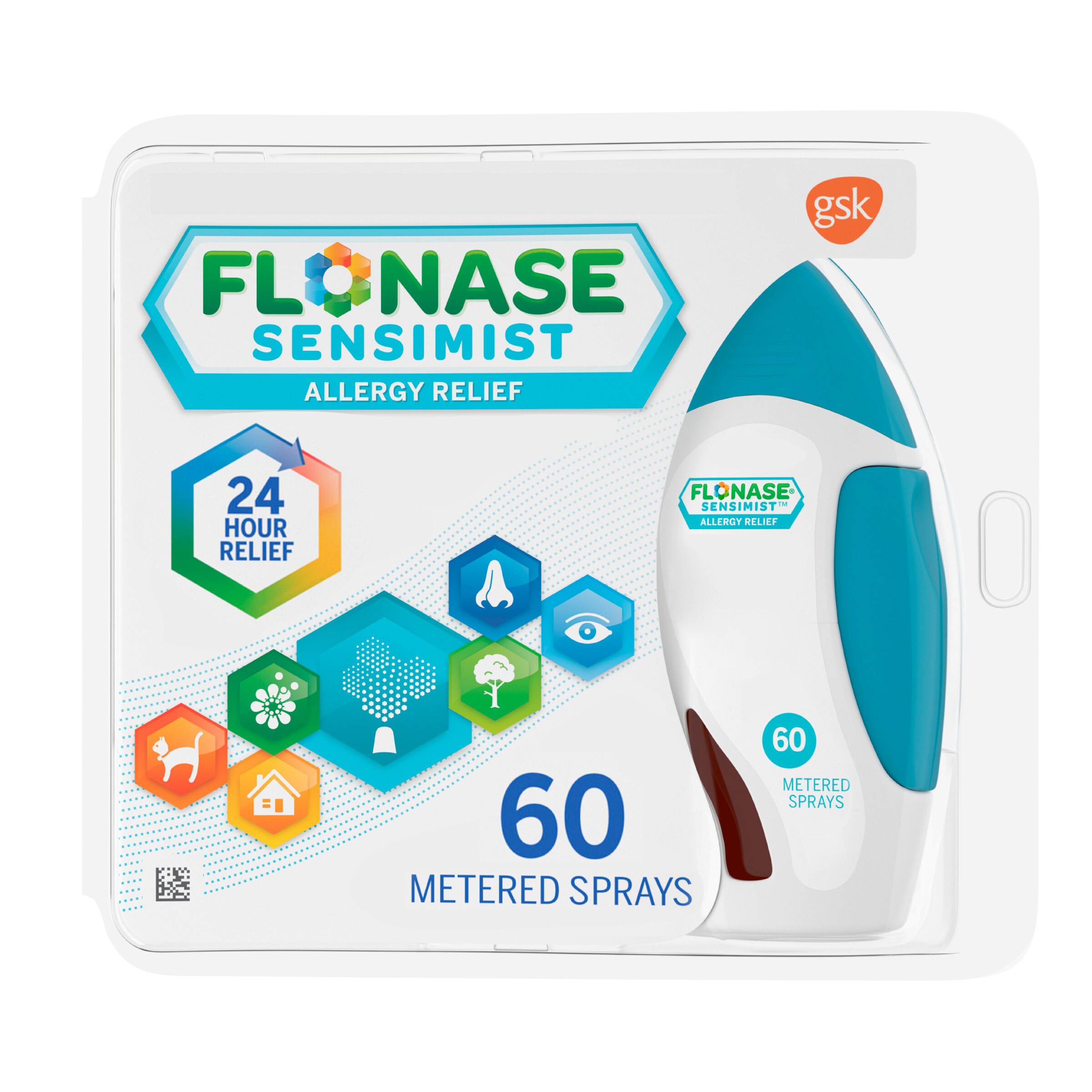 Flonase Sensimist - Alivio para la alergia en spray, 24 horas de alivio sin somnolencia, spray suave