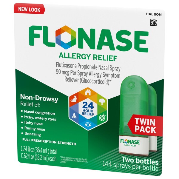 Flonase Non-Drowsy 24HR Allergy Relief Spray, 50mcg Flucticasone Propionate