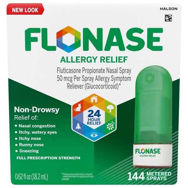 Flonase - Spray para el alivio de la alergia, no produce somnolencia, 24 horas, propionato de fluticasona, 50 mcg
