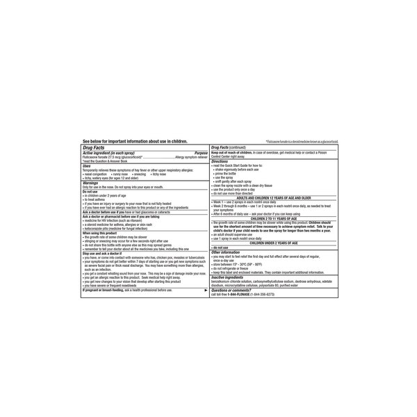 Flonase Children's Sensimist 24HR Allergy Relief Nasal Spray, 60 Sprays