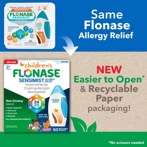 Flonase Children's Sensimist 24HR Allergy Relief Nasal Spray, 60 Sprays