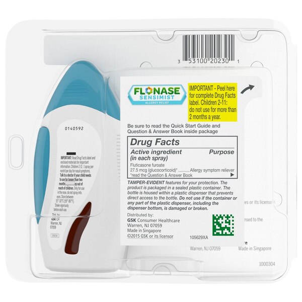 Flonase Children's Sensimist 24HR Allergy Relief Nasal Spray, 60 Sprays