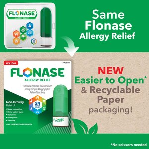 Flonase Non-Drowsy 24HR Allergy Relief Spray, 50mcg Flucticasone Propionate