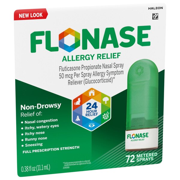 Flonase - Spray para el alivio de la alergia, no produce somnolencia, 24 horas, propionato de fluticasona, 50 mcg