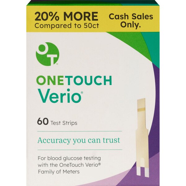 OneTouch Verio Test Strips, 60 CT