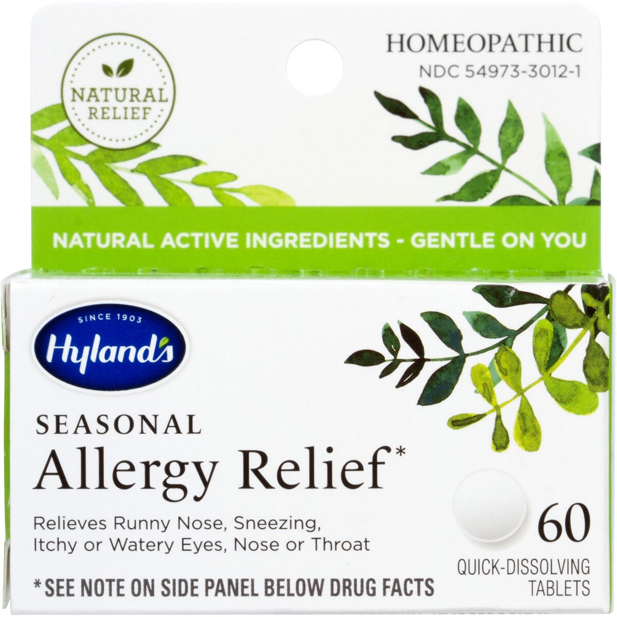 Hyland's - Remedio homeopático para el alivio de alergias de temporada en tabletas de disolución rápida