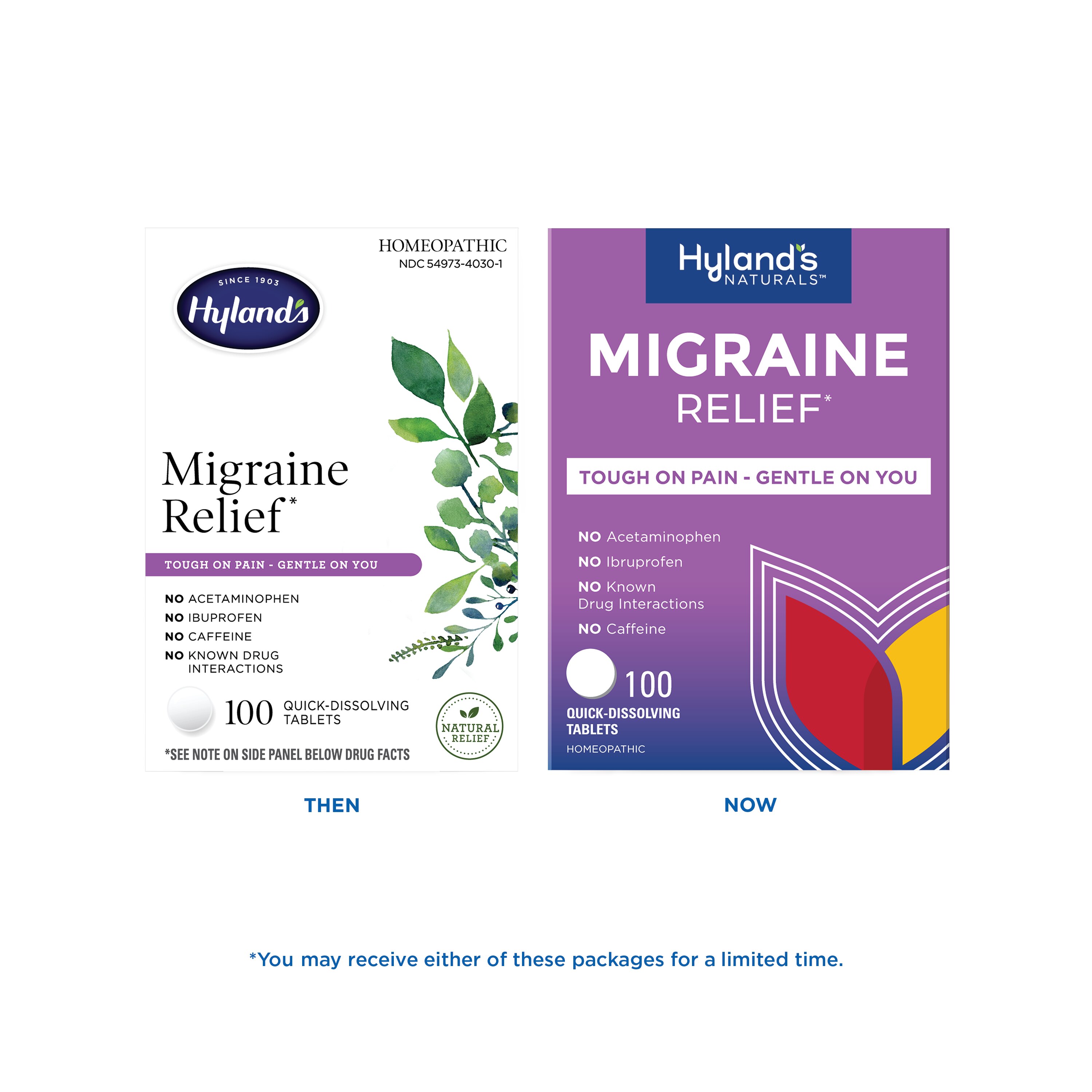 Hyland's Migraine Relief Quick-Dissolving Tablets, 100 CT