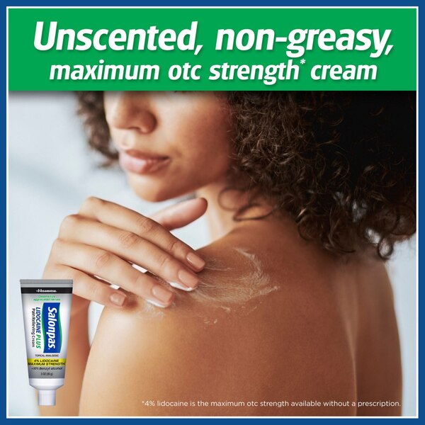 Salonpas Lidocaine Plus Pain Relieving Cream, 3 OZ