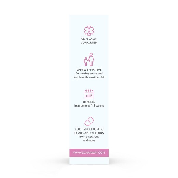 ScarAway Silicone Scar Sheets for C-Section, 4 CT