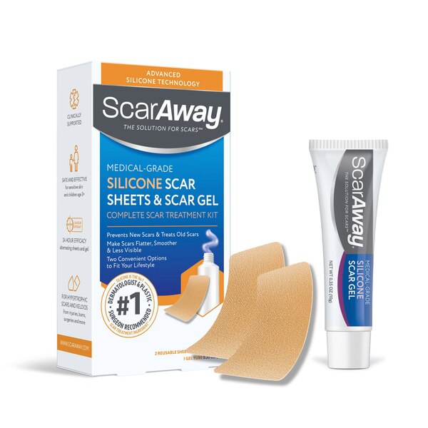 ScarAway Complete Scar Treatment Kit 0.35oz Gel + Sheets