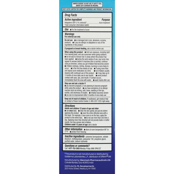 CVS Health Adapalene Gel USP 0.1% Topical Acne Treatment