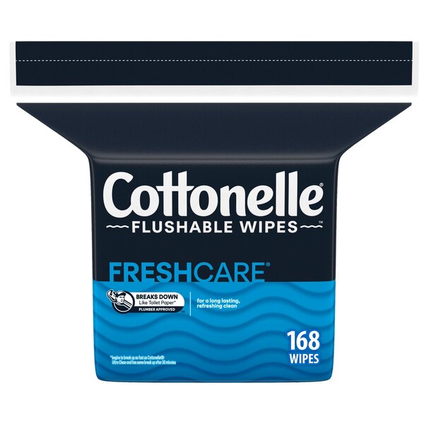 Cottonelle Fresh Care Flushable Wet Wipes Refill, 1 ct (168 wipes)