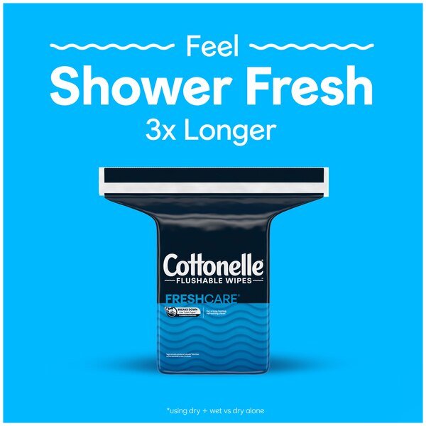 Cottonelle Fresh Care Flushable Wet Wipes Refill, 1 ct (168 wipes)