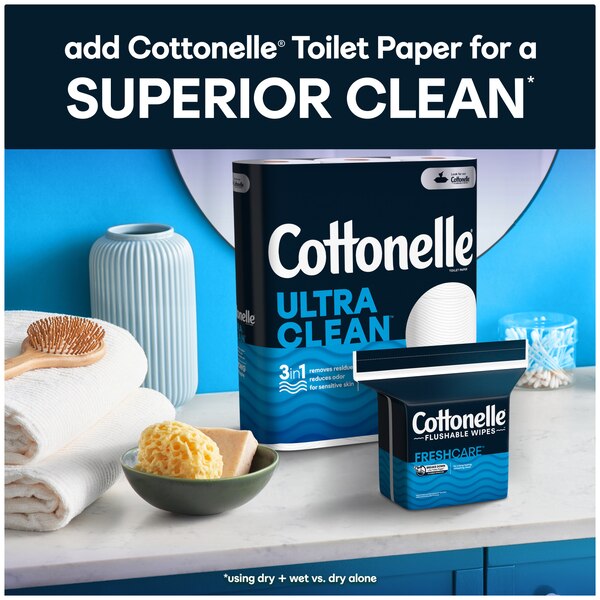 Cottonelle Fresh Care Flushable Wet Wipes Refill, 1 ct (168 wipes)