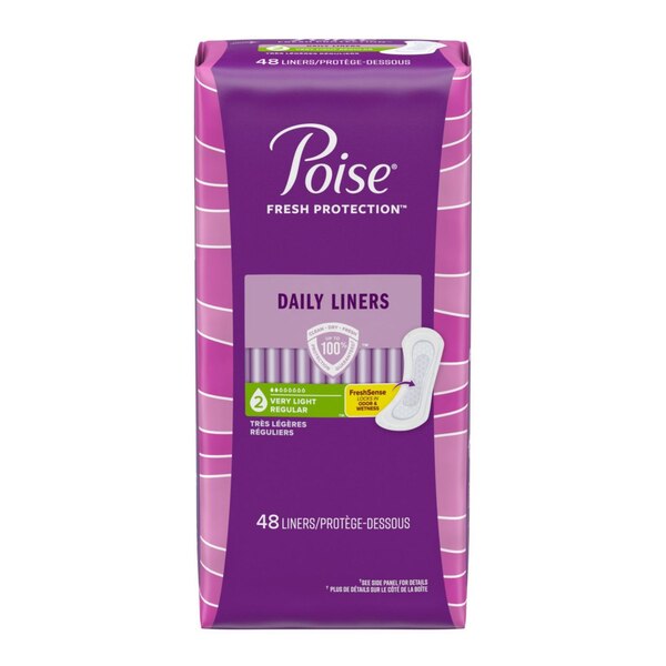 Poise Daily Incontinence Panty Liners Very Light Absorbency