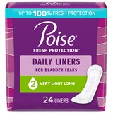 Poise Daily Incontinence Panty Liners, Very Light Absorbency, Long, 24 Count, thumbnail image 1 of 7