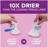 Poise Daily Incontinence Panty Liners, Very Light Absorbency, Long, 24 Count, thumbnail image 2 of 7
