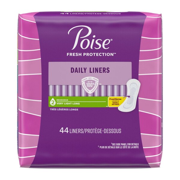 Poise Daily Incontinence Panty Liners Very Light Absorbency