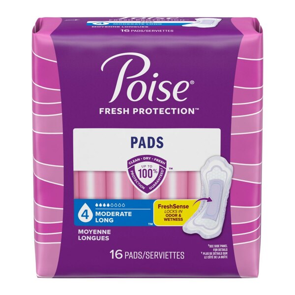 Poise Incontinence Pads Moderate Absorbency