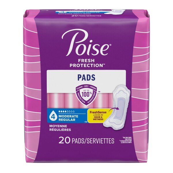 Poise Incontinence Pads Moderate Absorbency