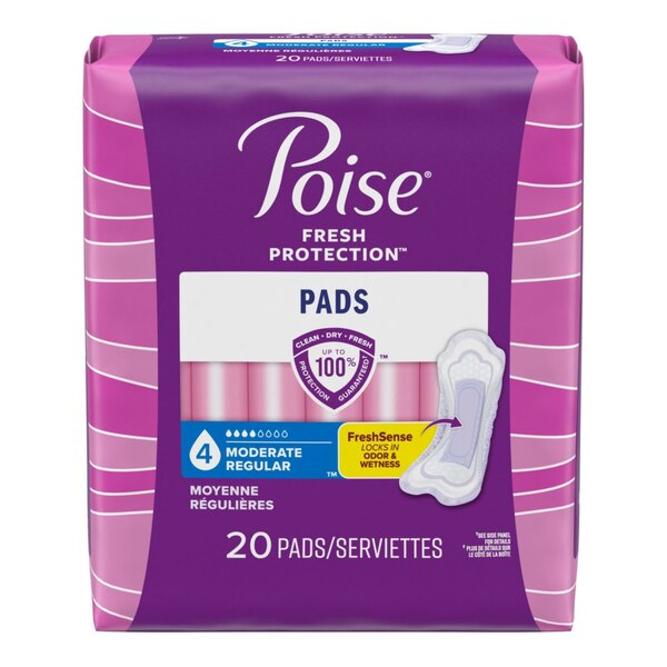 Poise Incontinence Pads Moderate Absorbency