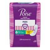 Poise Ultra Thin Long Length Pads, Light Absorbancy, 24 CT, thumbnail image