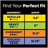 U by Kotex CleanWear Ultra Thin Pads with Wings, Heavy Flow, Fragrance-Free, 16 Count, thumbnail image