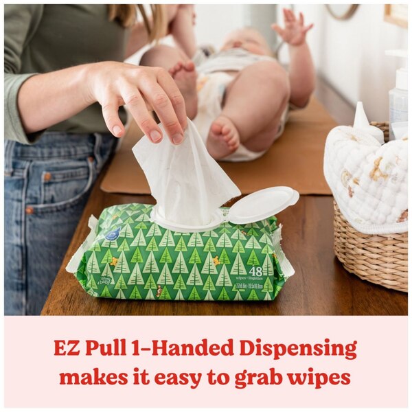 Huggies Natural Care Sensitive Baby Wipes, Unscented, 3 Flip-Top Packs (168 Wipes Total)