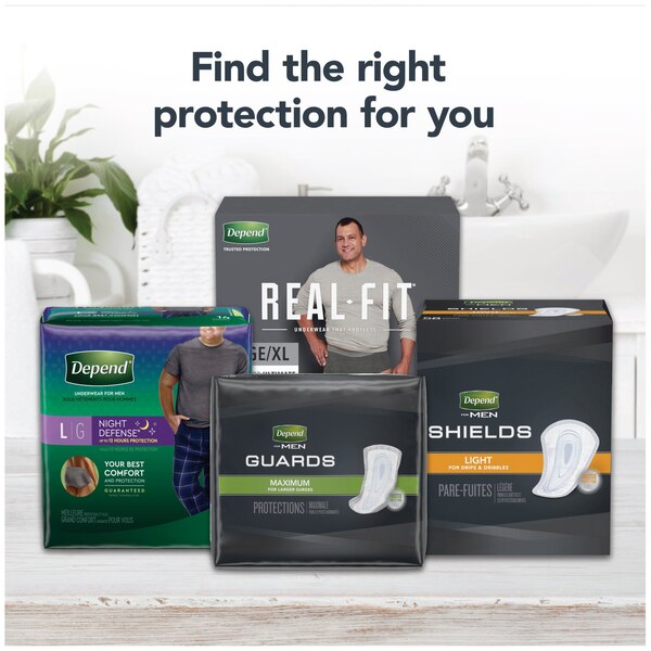 Depend Incontinence Shields for Men Light Absorbency
