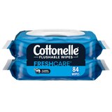 Cottonelle Fresh Care 2-Pack Flushable Wet Wipes, 42 wipes per pack (84 total), thumbnail image