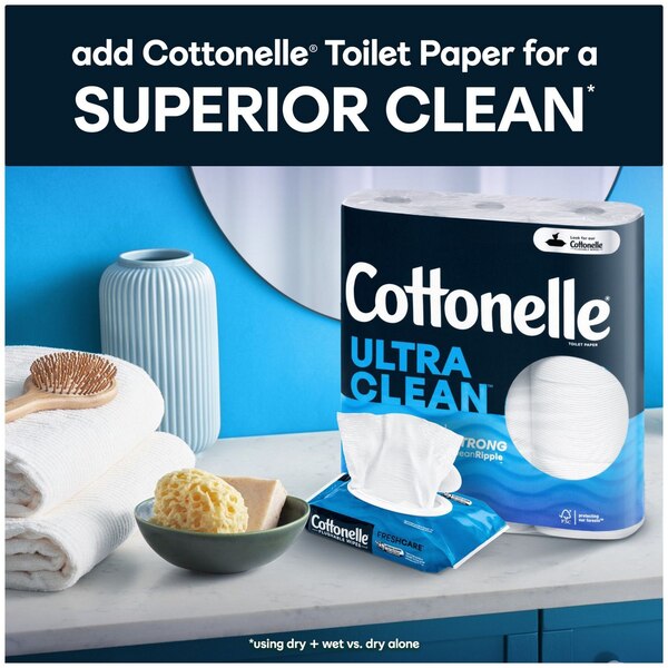 Cottonelle Fresh Care 2-Pack Flushable Wet Wipes, 42 wipes per pack (84 total)