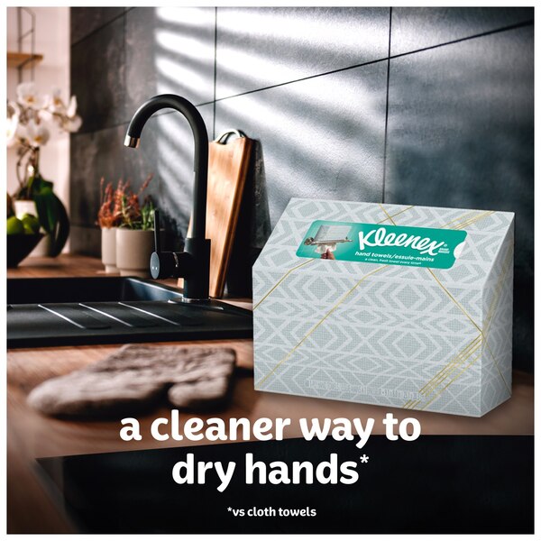 Kleenex Disposable Paper Hand Towels, Assorted Designs, 1 Box (60 total towels)