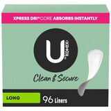 U by Kotex Clean & Secure Panty Liners, Long, 96 CT, thumbnail image