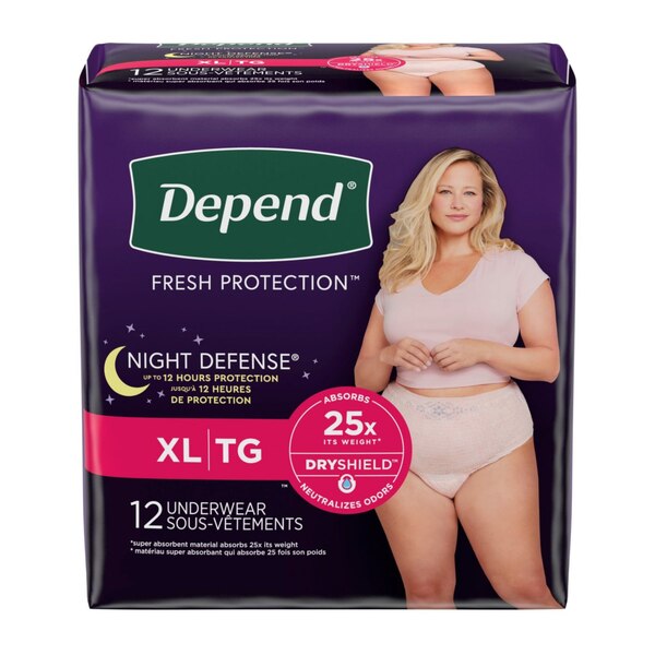 Depend Night Defense Incontinence Underwear for Women Overnight