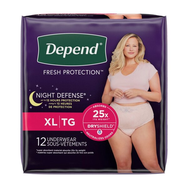 Depend Night Defense Incontinence Underwear for Women Overnight